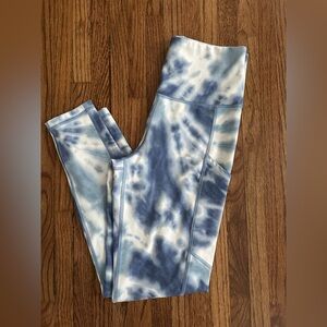 American Eagle Outfitters Blue Tie-Dye Leggings